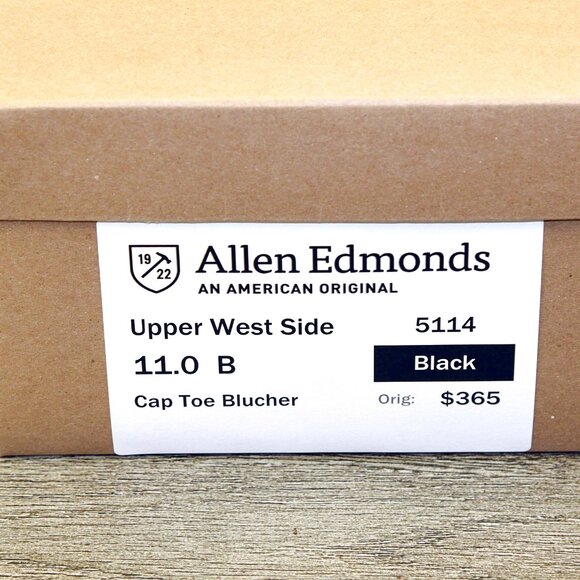 Allen Edmonds UPPER WEST SIDE 11 B Narrow Black * add $15 Cedar Trees